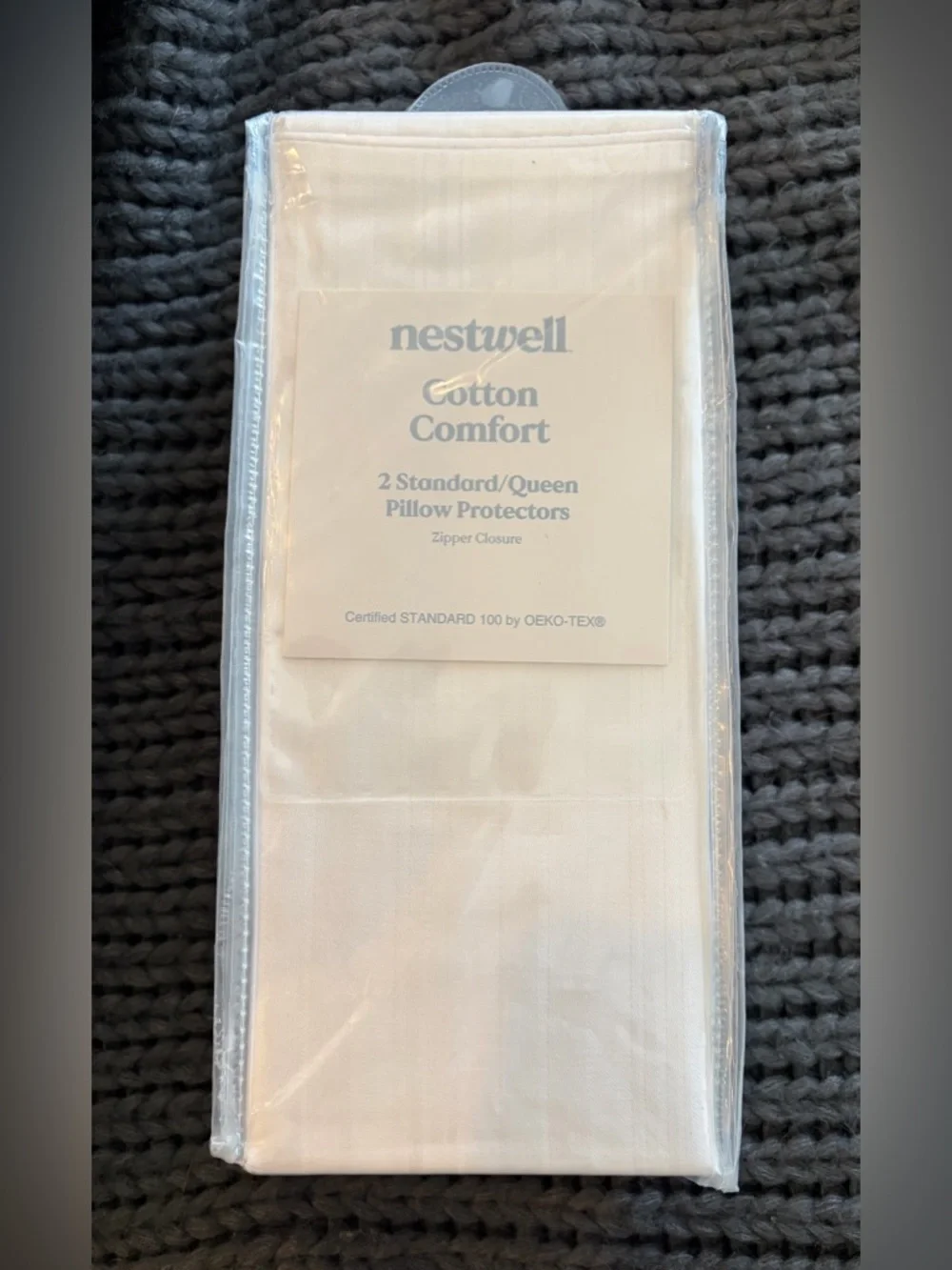 Nestwell NWT Cotton Comfort White Pillow Protectors - 2 Pack Standard/Queen